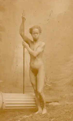 Nu Indigène, CDV, circa 1860 tirage albuminé d'époque