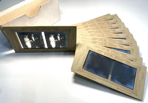 12 Plaques de Verre "Mariage" par A.Maurice 1900