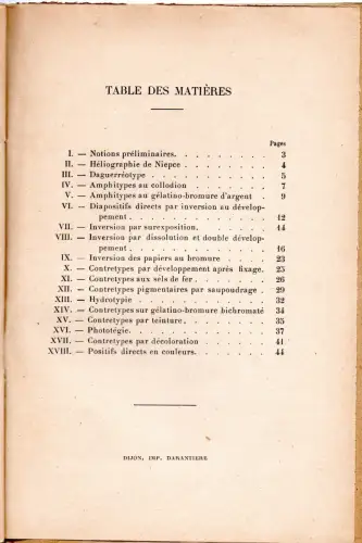 Les Positifs directs et les Contretypes