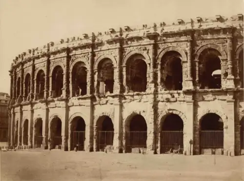 Edouard BALDUS (1813-1889) Pavillon Mollien, Le Louvre, Paris Tirage albuminé