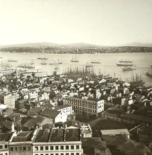 Ferrier et Soulier Plaque de verre stéréo "Constantinople" c.1875