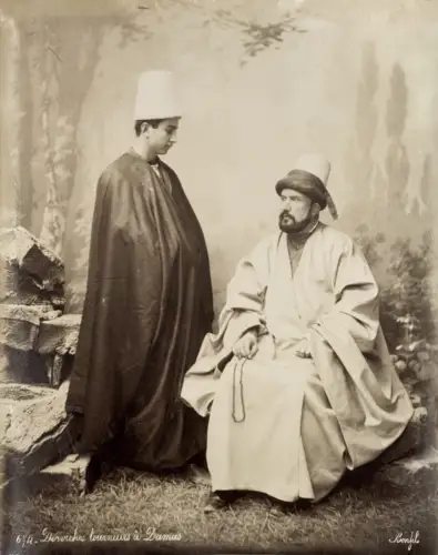 Felix BONFILS (1831-1885) "Derviches Tourneurs à Damas"  c.1870 tirage albuminé