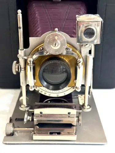 Chambre de voyage objectif Roussel circa 1910 Vintage Camera