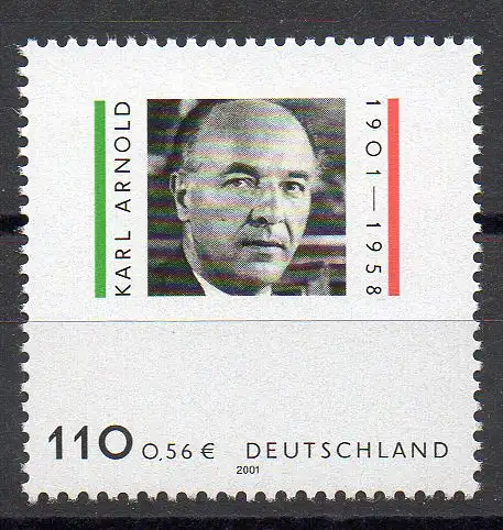 Bund BRD Jahr 2001 Michel Nummer 2173 Postfrisch 