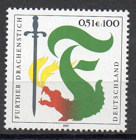 Bund BRD Jahr 2001 Michel Nummer 2207 Postfrisch 