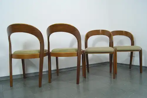 4 Stühle Polsterstuhl Esszimmer Stuhl NUSSBAUM Walnut aus Schweden 60er Jahre
