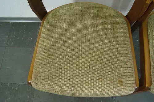 4 Stühle Polsterstuhl Esszimmer Stuhl NUSSBAUM Walnut aus Schweden 60er Jahre