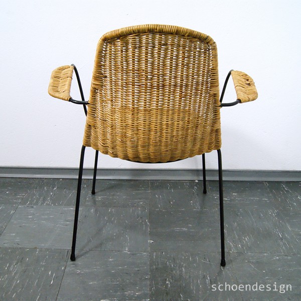 MID CENTURY BASKET CHAIR FRANCO LEGLER ARMLEHNENSTUHL 1951 50ER Schweiz