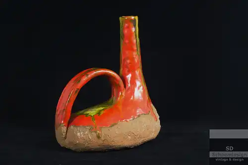 Tischvase MARIONI Tablevase Lava Orange Keramikvase 60er Ceramic Midcentury