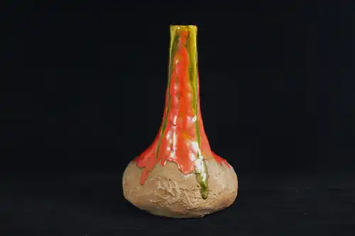 Tischvase MARIONI Tablevase Lava Orange Keramikvase 60er Ceramic Midcentury