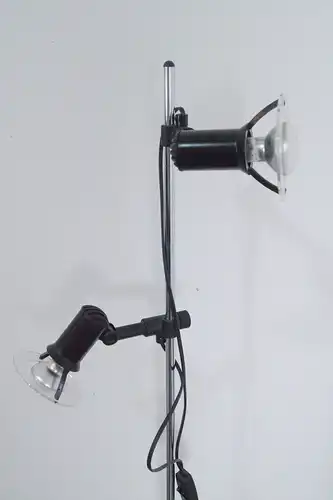 BRILLIANT STEHLAMPE BODENLAMPE 2 STRAHLER E14 DANISH DESIGN MIDCENTURY 60ER 70ER