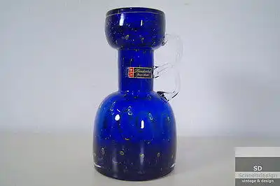 Designvase Tischvase Glas Vase MANUFAKTUR EISCH Pfauenauge Mundgeblasen 60er