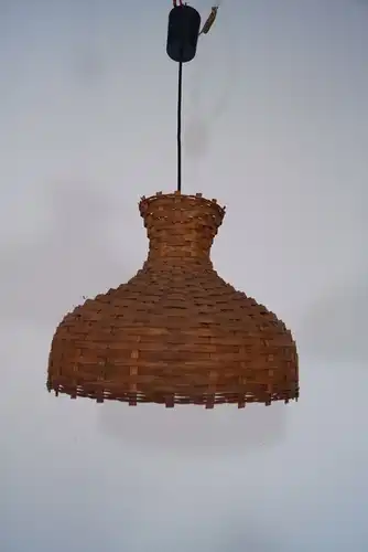 Vintage Deckenlampe Hängelampe RATTAN Esszimmer Küche 60er Rockabilly Ära