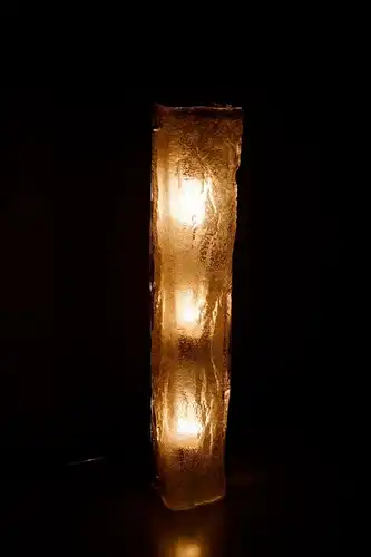 Große Eisglas Wandlampe HONSEL Leuchten Vintage Mid Century 3x E14 60er 70er