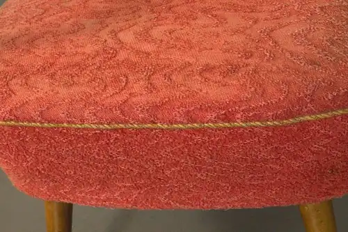 Vintage Sessel Clubsessel Cocktailsessel Armlehnen Bezug in Rot 50er 60er Jahre