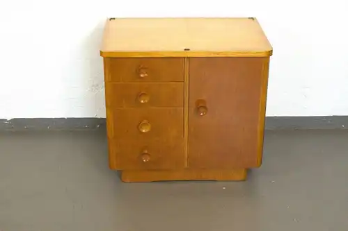 Nachttisch Kommode Chest Cabinet Nightstand Vintage kl. Schrank 40er 50er  #1