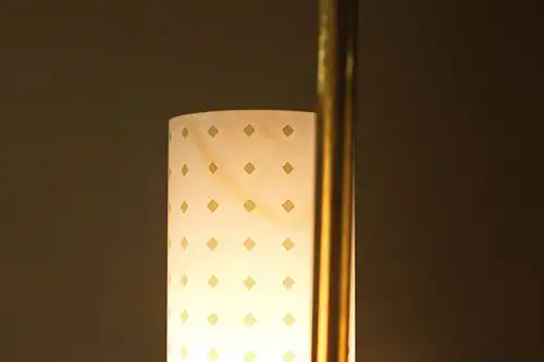 Mid Century Hängelampe Deckenlampe Teak Messing 3 Gläser Danish Design 60er