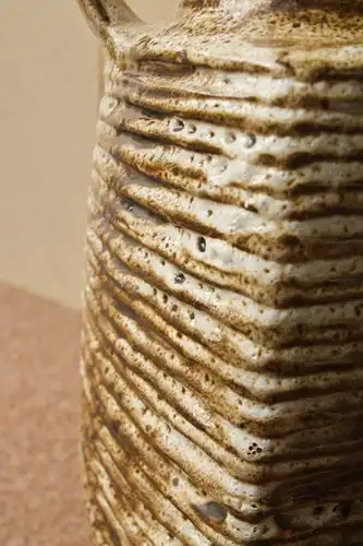 Mid Century Keramikvase Bodenvase Rillenoptik Carstens Keramik 7784-45 60er TOP