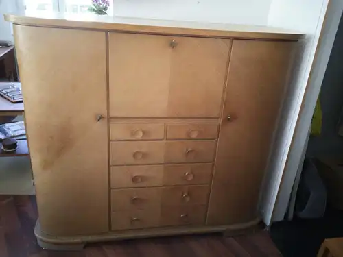 Midcentury Highboard Geschirrschrank Buffet aus Eiche natur 50er 60er