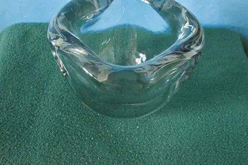 Glasvase schale danish design denmark sweden mid century  60er 4 kg klarglas
