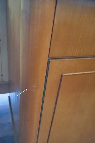 Kirschbaum sideboard anrichte schrank echtholz furnier schubladen 50er Jahre