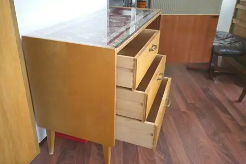 Erwin behr für behr möbel sideboard mit schubladen echtholz furnier 50er jahre