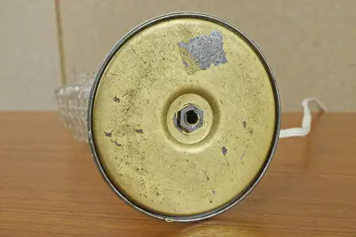 Vintage tischlampe mit schrumpflack pressglas nachttischlampe 50er 60er Jahre