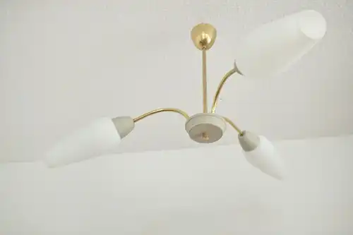 Sputnik lampe vintage deckenlampe hängelampe schrumpflack 3 arme 50er jahre