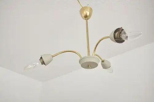 Sputnik lampe vintage deckenlampe hängelampe schrumpflack 3 arme 50er jahre
