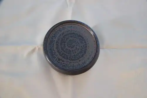 Kmk kupfermühle keramikdose mit deckel deckeldose schmuckdose  60er jahre blau
