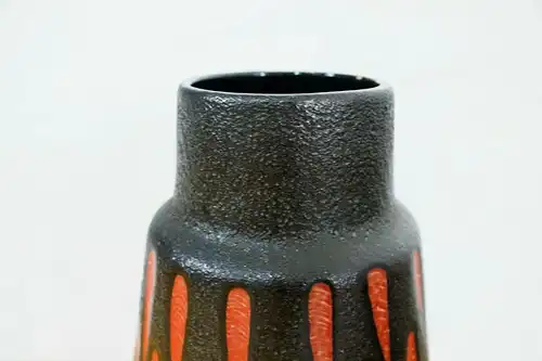 Scheurich  fat lava bodenvase 270 33 rot schwarz keramikvase mid century 60er