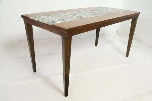 Midcentury blumenbank mosaik bank in nussbaum kunststoff furnier 60er jahre