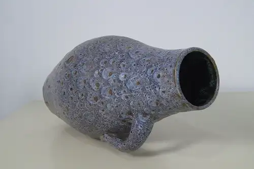 Kunsttöpferei unterfang ktu fat lava vase krugvase krug schlangenhaut 60er jahre