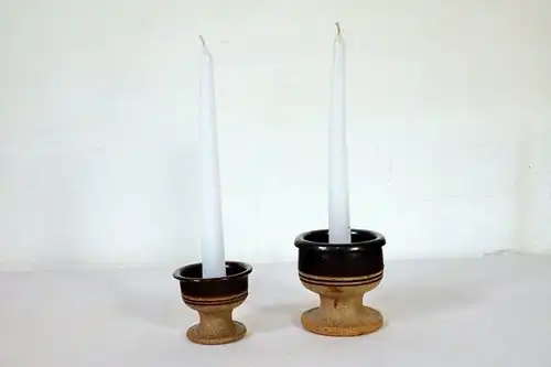 2 Kerzenleuchter Kerzenständer von TUE POULSEN für TUE KERAMIK Denmark 60er