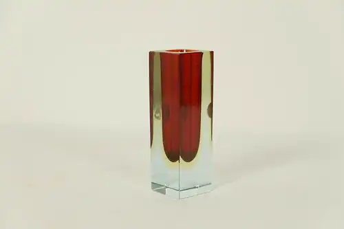 Murano glas vase glasvase rot blumenvase designvase italy 60er 70er jahre