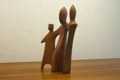 Teak figurengruppe teakholz skulptur danish design l desire dominica 60er 70er