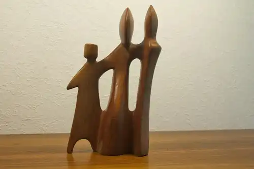 Teak figurengruppe teakholz skulptur danish design l desire dominica 60er 70er