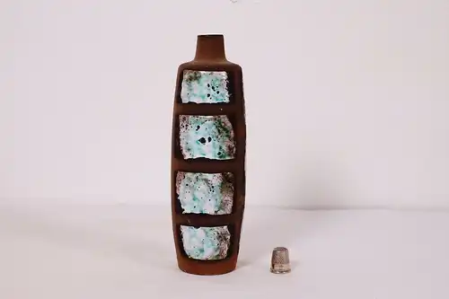 Design keramikvase im dänischen stil handbemalt strehla keramik vase 1111 60er