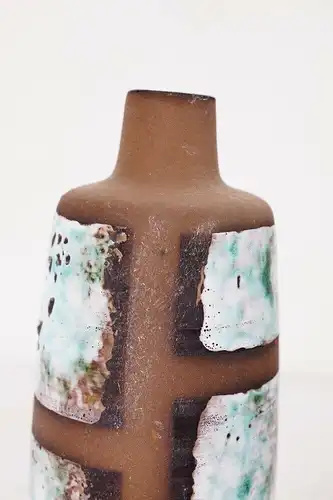 Design keramikvase im dänischen stil handbemalt strehla keramik vase 1111 60er