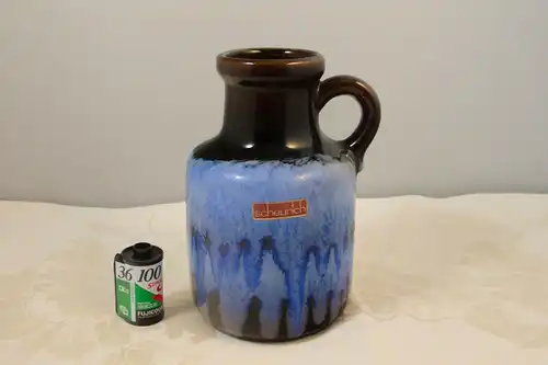 Scheurich vase keramikvase krugvase 414-16 germany blauer verlauf 60er 70er