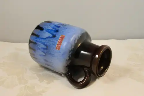 Scheurich vase keramikvase krugvase 414-16 germany blauer verlauf 60er 70er