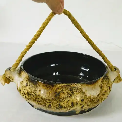 Dümler & breiden keramikschale schale zum hängen 1112 23 fat lava verlauf 60er