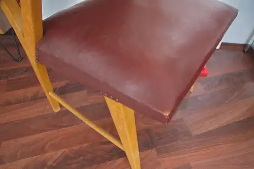 Fröscher möbel stuhl armlehnen schreibtischstuhl kunstleder skai vintage 50er #2