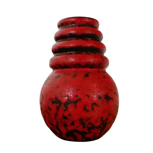 Scheurich vintage keramikvase vase form 259 - 22 fat lava stil rot 60er jahre