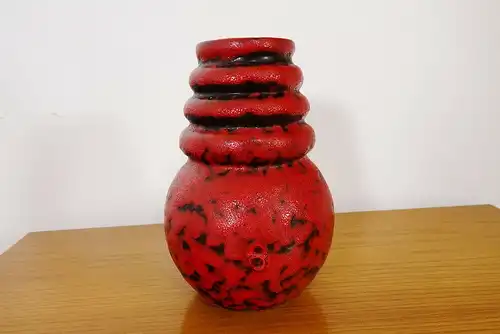 Scheurich vintage keramikvase vase form 259 - 22 fat lava stil rot 60er jahre