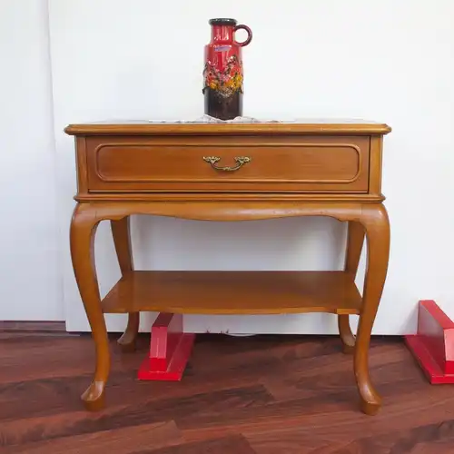 Vintage Tisch Kommode mit Schublade Nachtkommode Nachttisch 60er Jahre Ablage #1