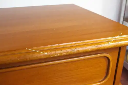 Vintage Tisch Kommode mit Schublade Nachtkommode Nachttisch 60er Jahre Ablage #1