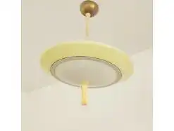 Schlafzimmerlampe hängelampe mit quaste rund mit dekor vintage lampe 50er jahre