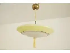 Schlafzimmerlampe hängelampe mit quaste rund mit dekor vintage lampe 50er jahre