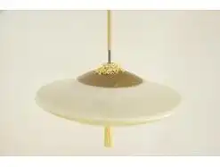 Schlafzimmerlampe hängelampe mit quaste rund mit dekor vintage lampe 50er jahre